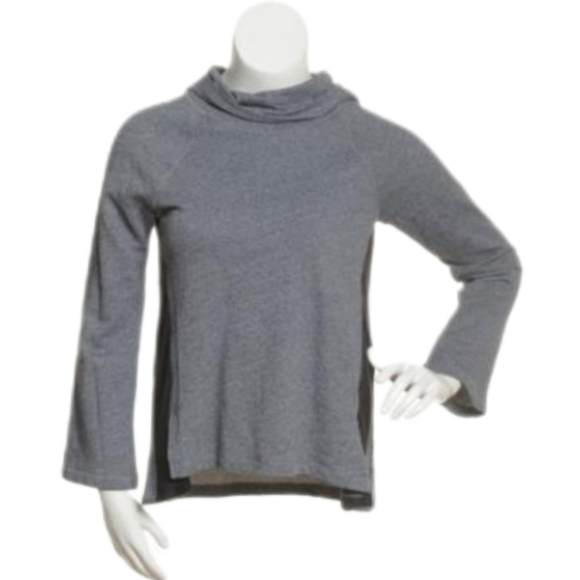 CALVIN KLEIN Womens Gray Long Sleeve Cowl Neck Hoodie Sweater Size S - Picture 2 of 4